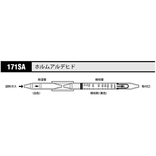 作为[存储时冷藏]气体检测管甲醛171SA（5瓶） 8-5353-80