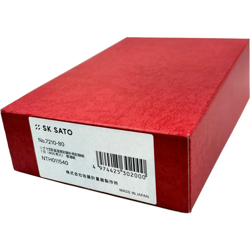 Sato记录纸1天2型热水计（7210-80）（400张）
Sigma II热码图的1天图表 7210-80