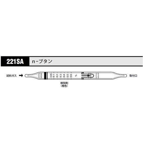 作为气体检测管N丁烷221SA（10件） 8-5353-69