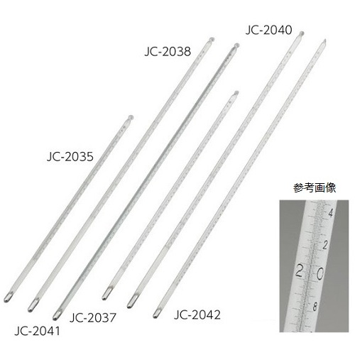 ＡＳ　精密棒状水银温度计ＪＣ－２０４２校正付 2-064-06-20