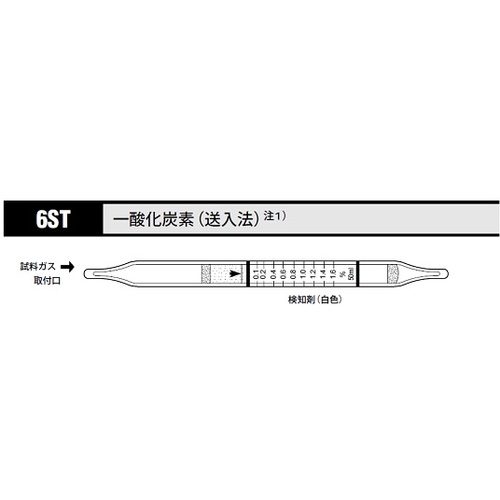 作为气体检测管一氧化碳6ST（10片） 8-5352-41