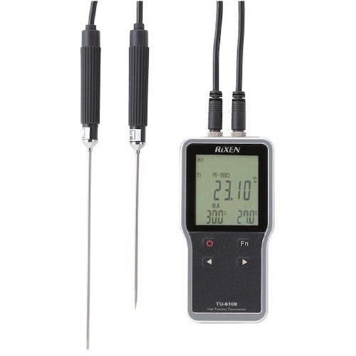 FUSO防水数字两点温度计（包括2个PT100&Omega;传感器）
防水温度计 TU-6100A