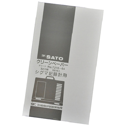 [停产] Sato记录纸32天卷，用于2型Sigma 2型温度和湿度记录器（7210-64）（55张）
Sigma II热码图的32天图 7210-64