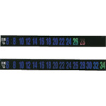 [停产]绿十字数字热胶带（热显示材料）6-34&deg;C D-06 10 x 92毫米30件套件
温度计标签 270101