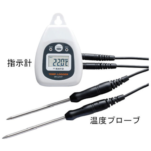 [停产] SATO 2通道温度记录器SK-L210T（包括指示器，2温度探针）
数据记录器 SK-L210T