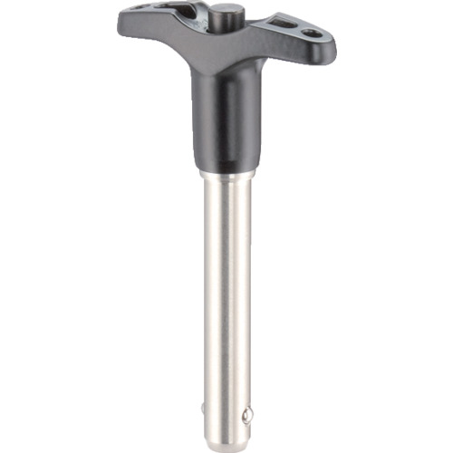 Halder Ball Lock PIN自锁T形握把带不锈钢降水硬固针20 x 150
球锁定销 22350.0099