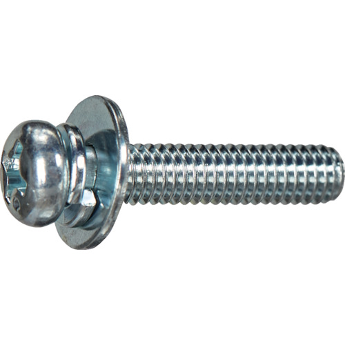 trusco锅头洗衣机装配螺钉p = 3三价白色M4 x 25 10件（带有弹簧洗衣机 + JIS洗衣机）小包装
锅头螺丝 Y832-0425