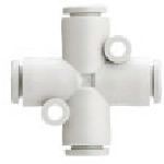 SMC一触管配件，不同直径十字架，8mm/10mm KQ2TX08-10A