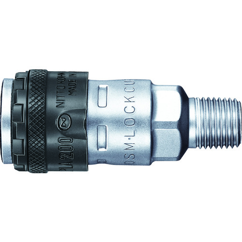 nitto&ldquo;锁耦合器200&rdquo;（女螺钉安装的插座）附件尺寸RC1/4 L200-20SM STEEL NBR