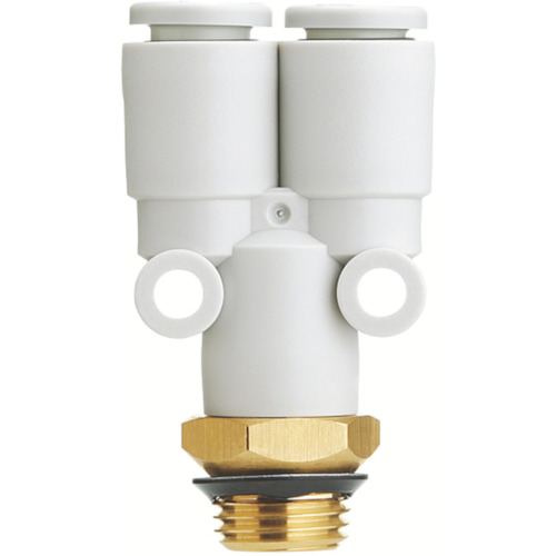 SMC一触管配件分支10mm ・1/2 KQ2U10-U04A