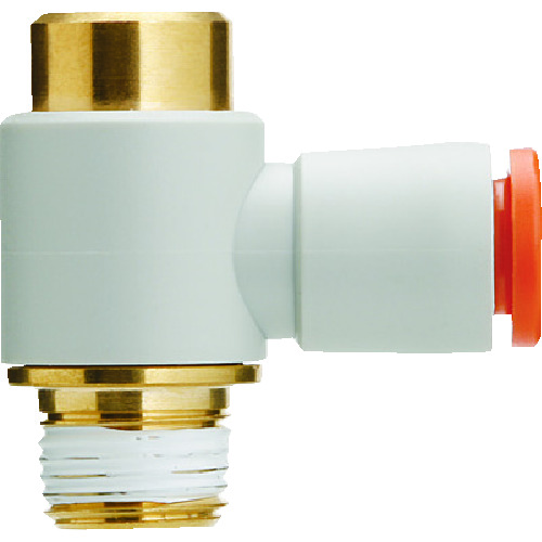 SMC一触 - 带有六角形插座的通用肘部，英寸大小 KQ2VS07-34AS