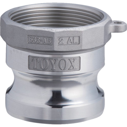 [停产] ToyOx Camlock适配器女性线铝633-AB 8英寸Al 633-AB-8-AL