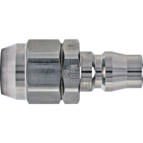 Nitto螺母耦合器（用于安装尿烷软管的插头）主要软管尺寸6.5 x 10.0毫米（40402） 65PN SUS