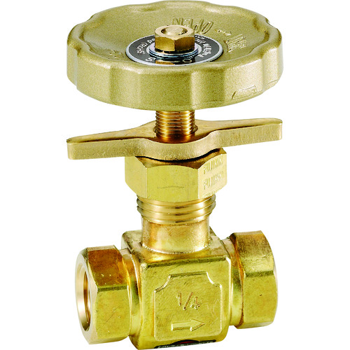 藤本黄铜针阀1/4b带有螺旋桨螺母 DH-12LB-R