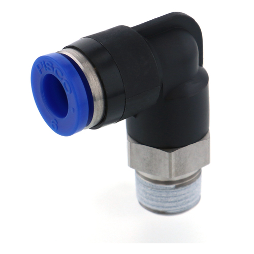 PISCO耐腐蚀的SUS303等效肘管6螺钉R1/8 SPL6-01