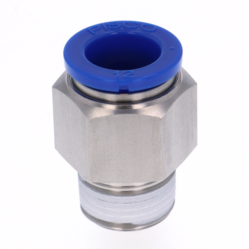 PISCO耐耐药的SUS303等效关节直管12螺钉R3/8 SPC12-03