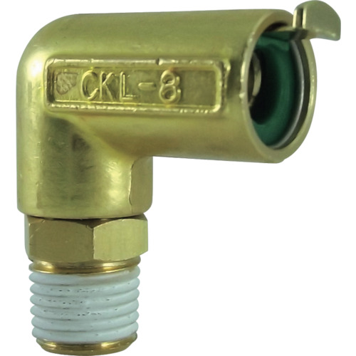 Chiyoda管拟合触摸连接器肘连接器（金属）兼容管外径D：8mm连接直径：R1/4 CKL-8-02