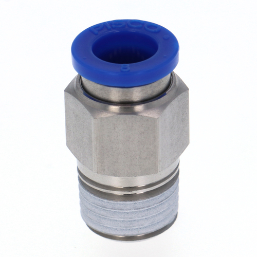 PISCO耐耐药SUS303等效的关节直管8螺钉R1/4 SPC8-02