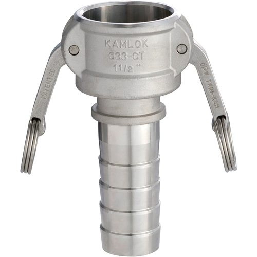 Toyox Camlock耦合器软管柄（薄）不锈钢633-CT 2-1/2英寸SST 633-CT-2-1/2-SST