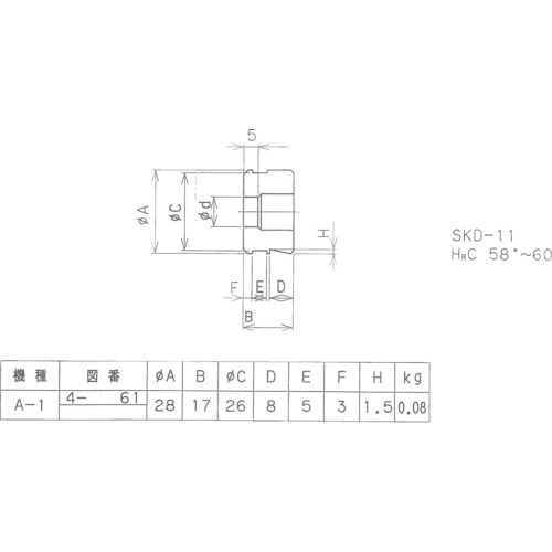 HSK A1死亡4.0mm AD-4.0