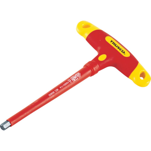 Trusco绝缘T型六角形扳手5.0mm TZTR-50