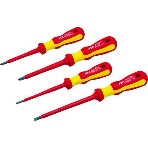 KTC绝缘驱动器集（4个）EN60900兼容产品刀片1号，第2号，负4，减去5.5 PMDEZA4