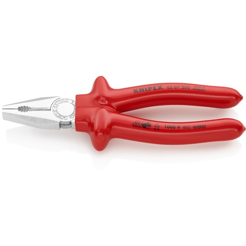 Knipex绝缘钳1000V绝缘型迪皮涂料手柄200mm 0307-200