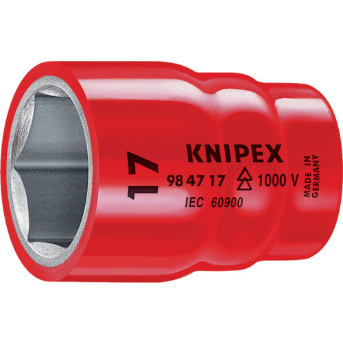 Knipex绝缘1000V插座1/2 17mm 9847-17