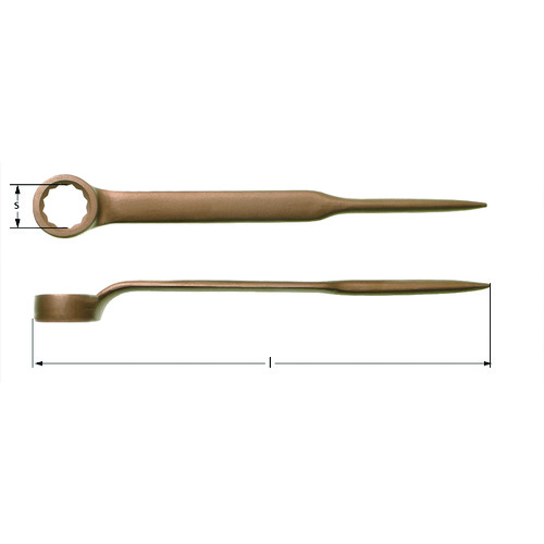 AMPCO瑞士爆炸玻璃扳手带有奇诺的双面宽度尺寸24mm总长度370mm AN0024B