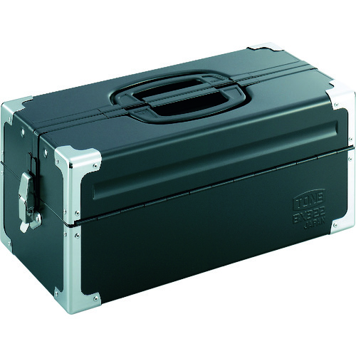 音调钢工具盒工具盒（金属）V形2层哑光黑色外部尺寸195mm BX322BK