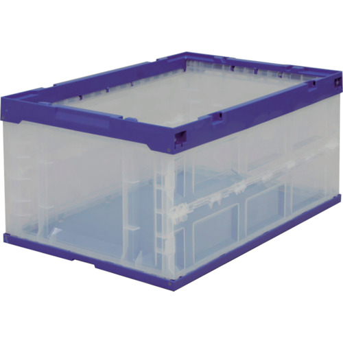 Iris 557700硬折叠容器蓝色/清除 HDOC-75L