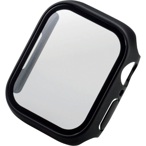Elecom AppleWatch系列7 41mm全套外壳高级玻璃高透明黑色 AW-21BFCGBK