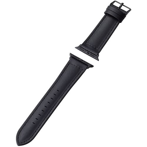 Elecom Apple Watch 41/40/38mm乐队杂交皮革黑色 AW-41BDLHVBK