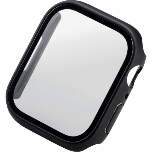 Elecom AppleWatch系列7 45mm全套外壳高级玻璃高透明黑色 AW-21AFCGBK