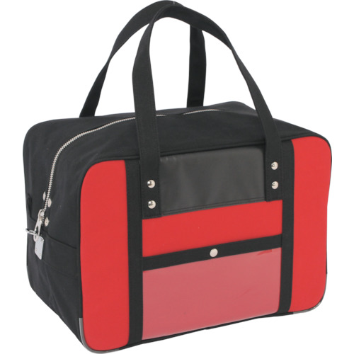 Sananei Boston M宽景点用于画布邮件，带有马蹄锁，红色 BTMDE-U-02