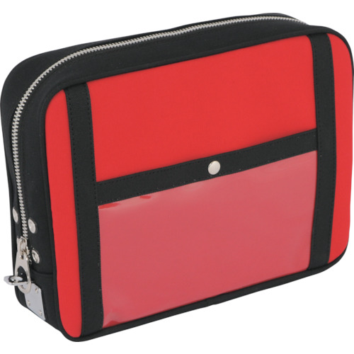 带有马蹄锁金属配件红色的Sananei帆布邮件袋（L） PL-U-02