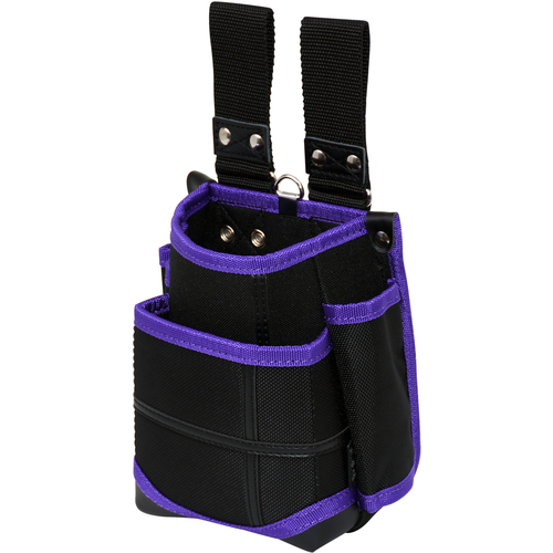 [停产] Kh Takeru灵魂两层腰包，带有免费皮带的黑色/紫色 TKJ02K-P