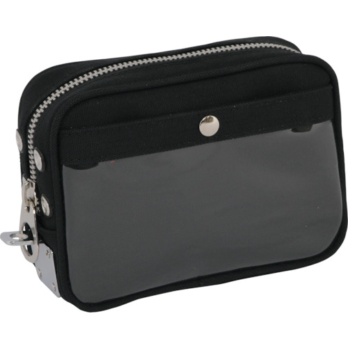 Sanei Canvas Mail Pouch（SS）带有马蹄锁金属配件黑色 PSS-U-01