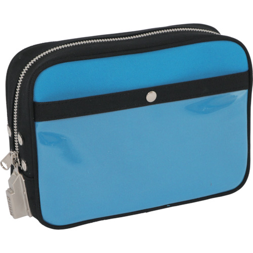 带有SED-1锁的Sanei Canvas Mail Pouch（M），蓝色 PM-SED-09