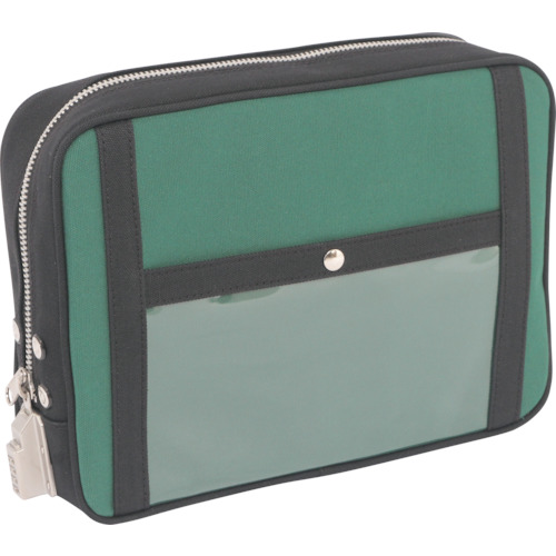 带有SED-1 Lock Moss Green的Sanei Canvas Mail Pouch（L） PL-SED-07
