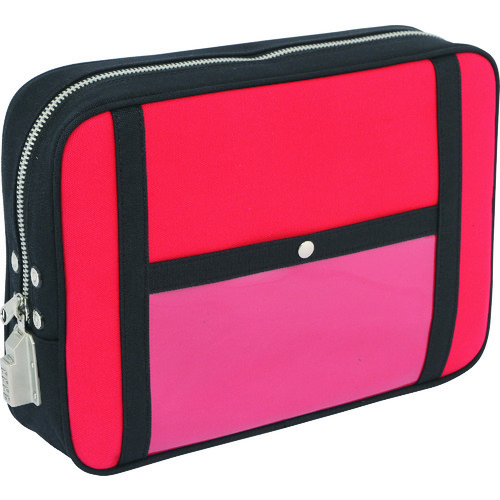 带有SED-1锁的Sanei Canvas Mail Pouch（LL），红色 PLL-SED-02