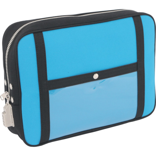 带有SED-1锁的Sanei Canvas Mail Pouch（LL），蓝色 PLL-SED-09