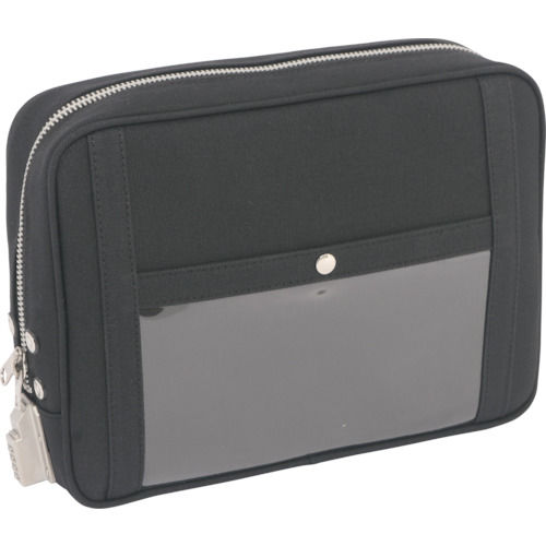 带有SED-1锁的Sanei帆布邮件袋（L），黑色 PL-SED-01