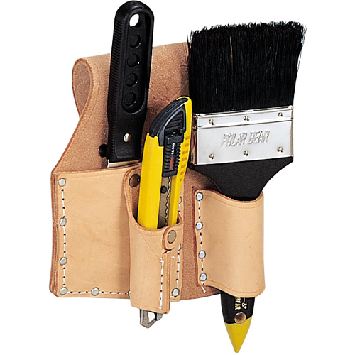 Kozuchi牛皮皮肤，皮肤，清洁刷画腰包 SI-10