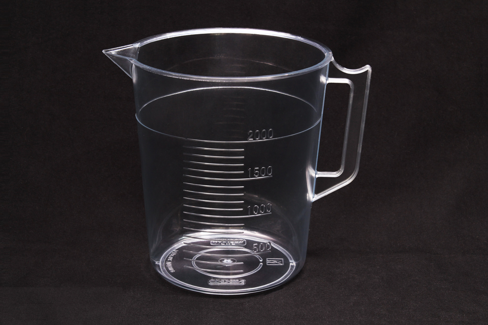 带手柄的TPX烧杯2L，比例尺