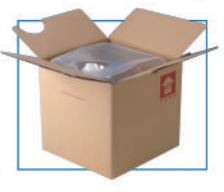 瓦隆盒的商业液体容器，用于正方形，外部，g盒5，平原，100件