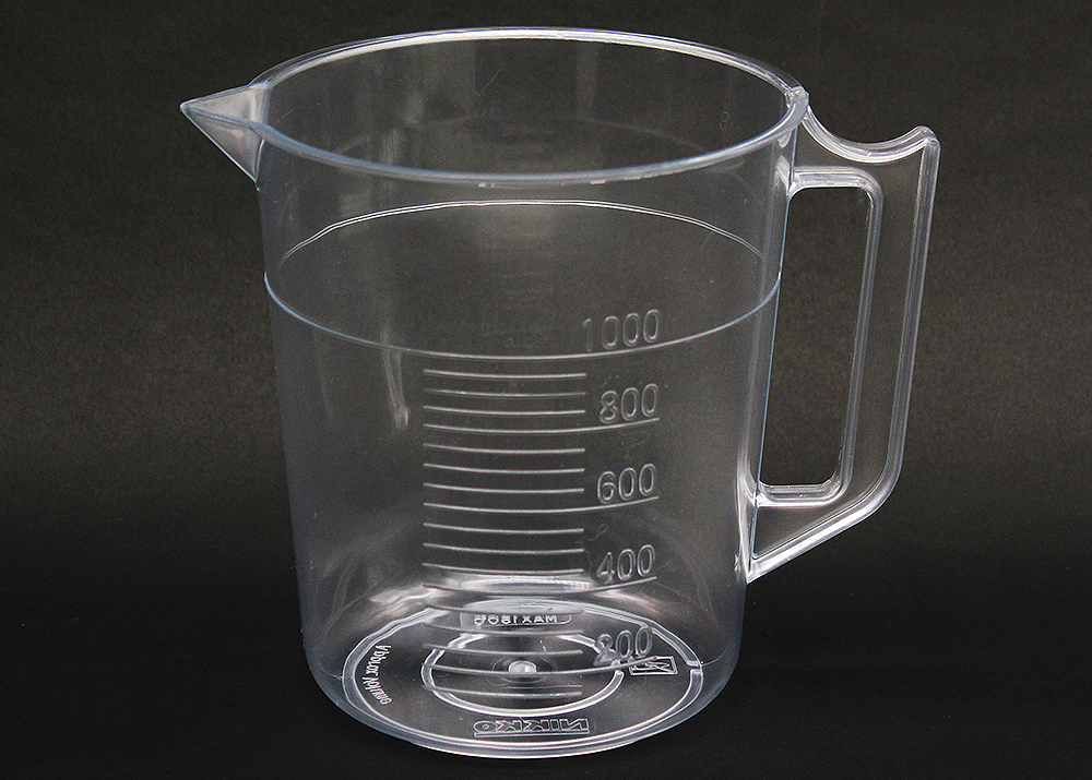 带手柄的TPX烧杯1L，比例尺