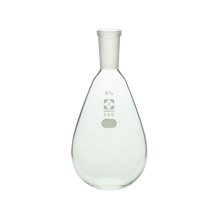 普通滑动平坦的茄子烧瓶200ml 19/38 005400-19200