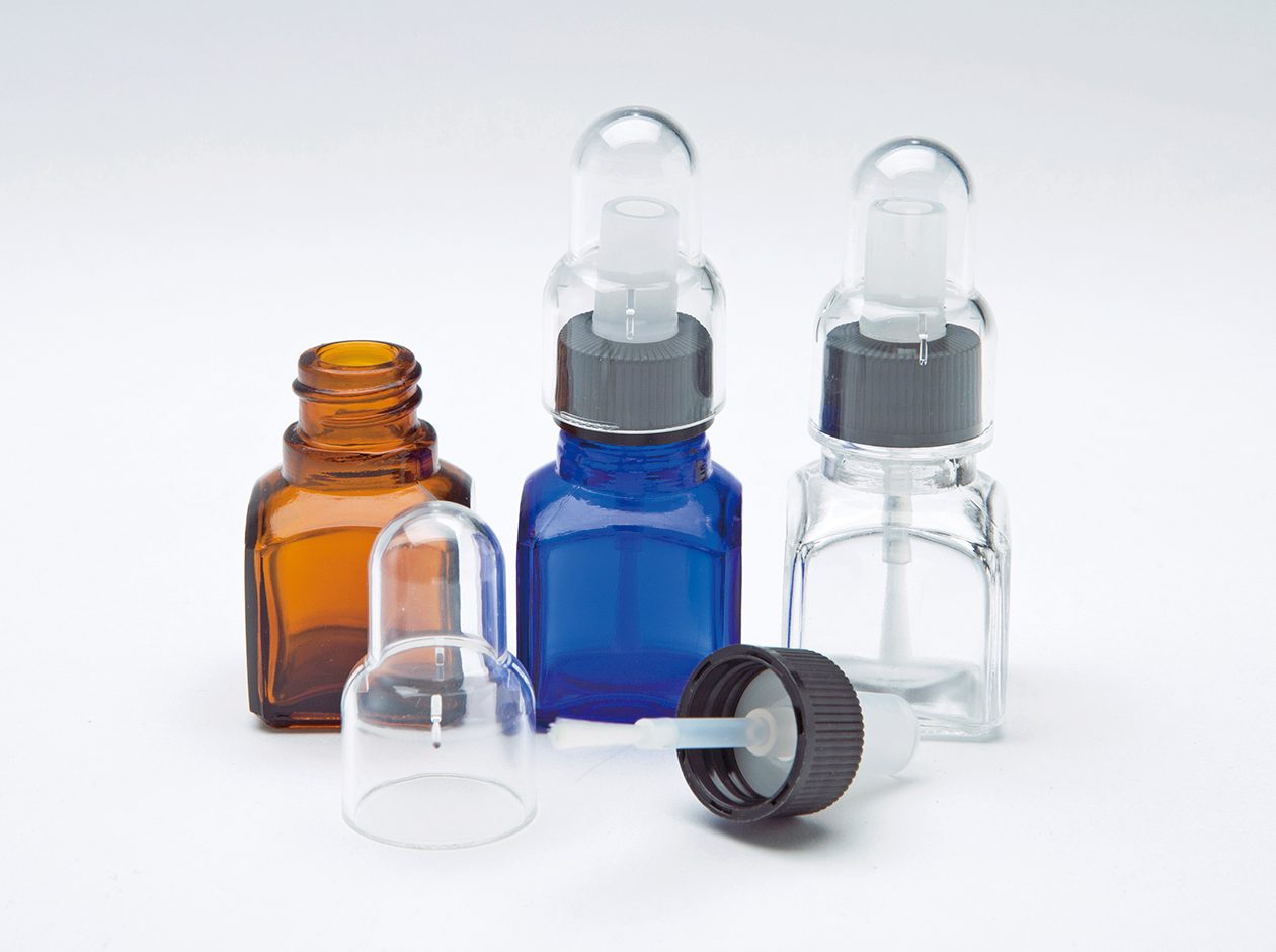 horiuchi seisakusho尼龙拧紧药瓶9cc G-05刷子透明27x27x68mm