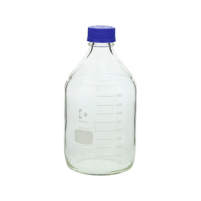 耐热搅拌瓶（中型瓶）杜兰（R）带有蓝色帽2000毫升